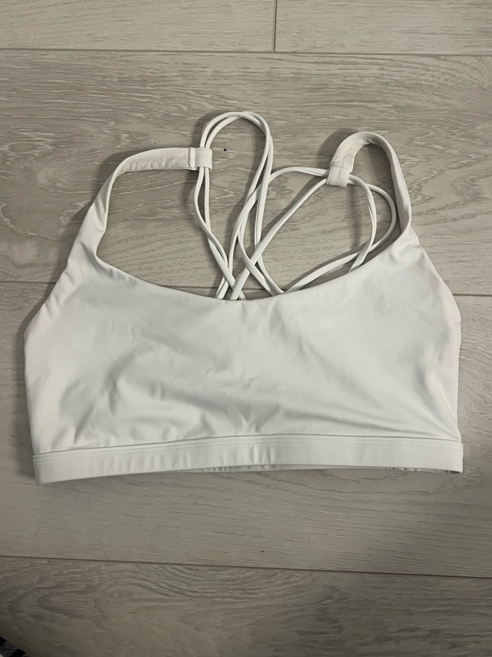 CRZ YOGA White Strappy Sports Bra